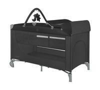 Cuna de viaje So Gifted PLUS 2 niveles de KikkaBoo Negro