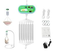 Cuna eléctrica de plumas para bebé, capacidad de carga de 20 kg, con motor, 7 muelles, columpio eléctrico para bebé, control con temporizador, volumen ajustable, velocidad ajustable, motor de pesaje