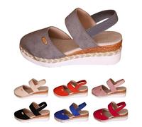 Cuña Esparto Mujer Alpargatas Plataforma Comodas Sandalias Elegantes Cuña Verano Cierre De Hebilla De Vestir Antideslizantes Espadrilles Sandalia Cerradas Tacon Moda Zapatos Flexibles Fiesta Boda 2025