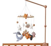 Cuna infantil de fieltro de fieltro - móvil hecho a mano con un fuerte carillón de animales marinos, diseño decorativo | Advenimiento relajante para Cune y Baby Four para crear un ambiente