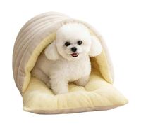 Cuna para Gato - Peluche Corto de algodón PP | Cueva Animales Monstruos felinos cálido Perro | Cerrada Suave para pequeños Dormir, Siesta, Confort Interior y relajación Diaria