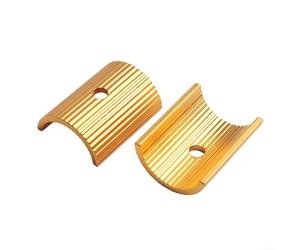Cuña para manillar de bicicleta, paquete de 2 fundas reductoras de adaptador de 25,4 mm a 31,8 mm, junta de vástago de aleación de aluminio para convertir barras pequeñas a tallos grandes, ajuste
