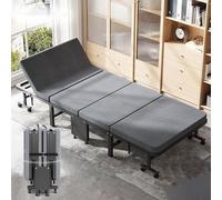 Cuna plegable de camping con colchón para adultos, cama de dormir portátil para oficina, siesta en casa, soporta hasta 200 kg