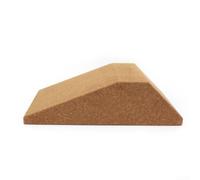 Cuña triangular de corcho de alta densidad para estiramiento, ladrillo natural antideslizante para fitness para pilates y baile, 20 x 12 cm (A)