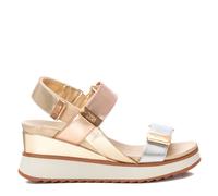 XTI - Sandalia Mujer Oro - Calzado Cómodo y Versátil - Moda casual - Modelo 14388201 (Talla 38)