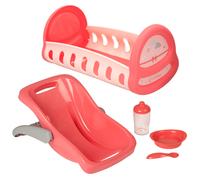 Cuna y portabebés para muñecas con accesorios Colorbaby's