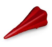 Cuñas de acero set de 3 carbono rojo 7,5cm diámetro 1,6kg