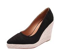 cuñas Esparto Mujer Alpargatas Mujer Cuña Primavera Verano Alpargatas Cuña Plataforma Calzado Esparteñas Zapatos de Tacón Vestir Elegantes Shoes Valencianas Zapatos Comodos Vestir
