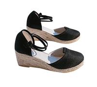 cuñas Esparto Mujer Alpargatas Mujer Primavera Verano Alpargatas Cuña Plataforma Calzado Esparteñas Zapatos de Tacón Vestir Elegantes Shoes Valencianas Fiesta Zapatos Comodos Vestir