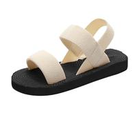 Cuñas Mujer Verano cuña estable sandalias con plantilla extraíble chanclas plataforma baja chanclas tiras tobillo sandalias sin cordones zapatillas fáciles de limpiar Ideal para playa y piscina