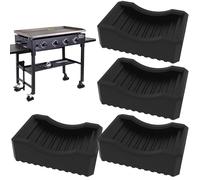 Cuñas Niveladoras Parrilla - Goma 8x8x3,5cm 4 Piezas | Pies Niveladores Parrilla | Almohadillas Niveladoras Goma | Kit Nivelación Parrillas para Estabilizar, Cocinar Uniformemente Y Uso Exterior