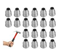 Cuñas para mangos de herramientas | Kit de mango de | Metal,Cuñas con mango redondo de acero, juego de cuñas de repuesto para el trineo del carpintero 'hacha