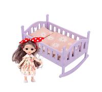 Cunas para Muñecas Bebé - Mobiliario Interactivo - Pequeña Casa de Juguete Cuna para Muñecas - para Niños Niños Juego de Roles Hogar Guardería Interior Preescolar Kindergarten Cumpleaños