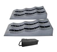 Cuñas para ruedas de coche, nivelación para nivelador de remolque de 3 etapas de 2 piezas para ruedas, bloqueadores de ruedas y niveladores para remolque de nivelación ligeros para
