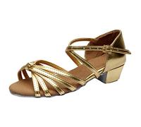 Cuñas Sandalias Dancing Prom Ballroom Latin Dance Shoes Sandals Sandalias Tachuelas, dorado, 41 EU