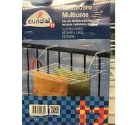 Cuncial Tendedero Multiusos Balcon Barandilla Terraza Balcon. Medidas 60 x 58 x 22 cm