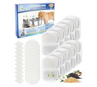 Cunina Filtro de agua de repuesto para perros, juego de 10 filtros de cuenco de agua para perros, filtro de agua para mascotas compatible con fuente de agua oneisall de acero inoxidable para perros de