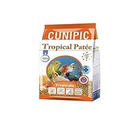 CUNIPIC Pasta de Cría Tropical, Rico en Fibra con Vitaminas 250 g | Vitaminas y antioxidantes, Cuidado dental, Ingredientes naturales, Para aves, Refuerzo inmunitario, Piel y pelaje
