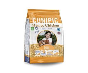 CUNIPIC Pienso Bio para Gallinas y Pollitos, Rico en Fibra 4 kg | Vitaminas y antioxidantes, Cuidado dental, Ecológico y biodegradable, Huesos y articulaciones, Recomendado por veterinarios