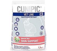 CUNIPIC Pienso para Conejo Vetline Cuidado de la Piel 1,40 kg | Higiénico y antibacteriano, Para pequeños mamíferos, Piel y pelaje, Ingredientes naturales, Refuerzo inmunitario, Omega 3 y 6