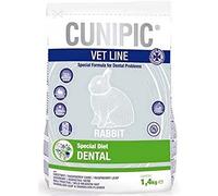 CUNIPIC Pienso para Conejo Vetline Dental, Alimento Completo 1,40 kg | Rico en fibra, Cuidado dental, Para pequeños mamíferos, Alta palatabilidad, Refuerzo inmunitario, Neutraliza los olores