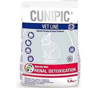 CUNIPIC Pienso para Conejo Vetline Detoxificación Renal 1,40 kg | Salud urinaria, Para pequeños mamíferos, Refuerzo inmunitario, Recomendado por veterinarios, heno de pradera silvestre