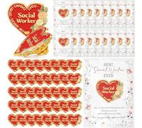 Cunno Regalos de agradecimiento para trabajadores sociales a granel, tarjetas de agradecimiento inspiradoras para voluntarios con bolsa, regalos de mes de trabajo social para profesores, enfermeras