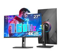 CUNPU Monitor de juego 4K 144Hz de 27 pulgadas, UHD 3840 x 2160 panel IPS rápido, 135% sRGB, HDR400Nit, Freesync y G-Sync, soporta PS5 120Hz VRR, HDMI 2.1, DP 1.4, ajuste de altura