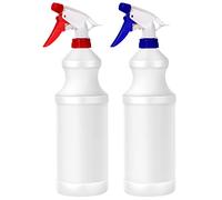 CUNQN Botellas rociadoras 1000ml Botella de spray de plástico con atomizador fino ajustable, botella de spray vacía para desinfectantes, cuidado del automóvil, plantas, 2 unidades