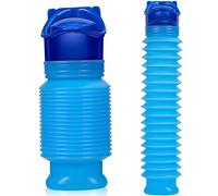 CUNQN Inodoro de emergencia retráctil portátil con orina de 750 ml, botella de orina para camping, senderismo, coche, viajes, tráfico, atascos en cola