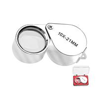 CUNTAUK Lupa de mano 10X, estuche para joyería y lectura científica