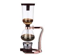 CUNTO Cafetera de sifón Tetera de sifón, Cafetera de sifón manual, Cafetera al vacío Tipo de vidrio Filtro para máquina de café 3 tazas, Vidrio resistente a altas temperaturas,A