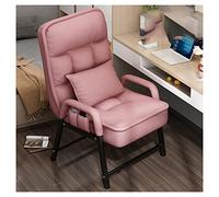 CUNTO Sillón, silla interior, chaise lounge para dormitorio interior, silla reclinable ajustable con marco de acero, cojín de tela y respaldo de almacenamiento, cómoda silla tapizada individual