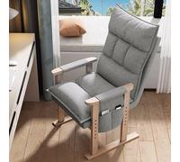 CUNTO Sillón, silla para interiores, sala de estar, silla contemporánea tapizada, marco de acero individual, con reposabrazos y dos bolsillos laterales para dormitorio de adultos