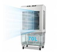 CuNtoHHH Enfriador de Aire evaporativo con Ruedas, Enfriador de Aire Industrial Tipo pantano con Tanque de 70 L, Aire Acondicionado portátil con 3 velocidades, oscilación de 120° para el h