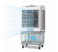 CuNtoHHH Enfriador de Aire evaporativo con Ruedas, Enfriador de Aire Industrial Tipo pantano con Tanque de 70 L, Aire Acondicionado portátil con 3 velocidades, oscilación de 120° para el h