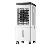 CuNtoHHH Enfriador de Aire evaporativo con Tanque de 15 L, Aire Acondicionado portátil con 3 velocidades, oscilación de 90°, Temporizador de 7,5 H, 4 Bolsas de Hielo, para Dormitorio, Sala