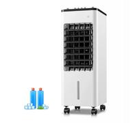 CuNtoHHH Enfriador de Aire evaporativo, Enfriador evaporativo portátil de 9 litros, Aire Acondicionado sin Ventana, 3 velocidades, Temporizador de 15 Horas, oscilación de 90° con 2 Cristal