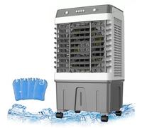CuNtoHHH Enfriador de Aire evaporativo portátil con Gran Volumen de Aire para Uso Comercial, de Oficina y doméstico. Cuenta con oscilación de 120° y un depósito de Agua de Gran Capacidad.