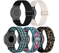 CUNUJIX 5 pulseras elásticas de nailon de 18 mm de repuesto para Garmin Venu 3S/Venu 2S/Vivoactive 4S/Vivomove 3S, correa de repuesto para Garmin Forerunner 255S/265S, mujer y hombre, 4.8" - 9.0