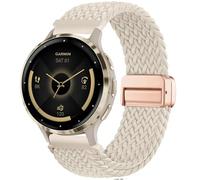 CUNUJIX Correas de reloj trenzadas compatibles con Garmin Vivoactive 4s/Venu 2s/Venu 3s/Vivomove 3s/Forerunner 255S/Forerunner 265S, correa elástica magnética de nailon para mujeres y hombres