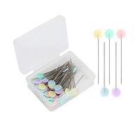 CUOFYUNL 100pcs Flower Sewing Pins Flat Straight Quilting Pins for Sewing DIY Projects (Flor de ciruelo ligera)