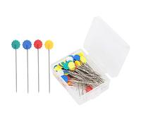 CUOFYUNL 100pcs Flower Sewing Pins Flat Straight Quilting Pins for Sewing DIY Projects (flor de ciruelo profundo)