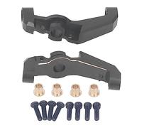 CUOFYUNL 2 UNIDS Bloque de Ruedas C Hub Latón Negro Elegantes Bloques de Ruedas Antióxido Frente C Hub para Axial 1/18 UTB18 Capra RC Crawler