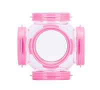CUOFYUNL 2 Unids Hamster Externo DIY Tubería Túnel Accesorios Tubo Ejercicio Jaula Línea de Entrenamiento Accesorios (Rosa)