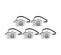 CUOFYUNL 5 Piezas de Cámaras Digitales Retro Miniatura para Casa de Muñecas Pequeñas Accesorios Decorativos de Plástico Juguetes con Batería Integrada (Plata)