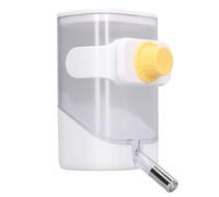 CUOFYUNL Alimentador automático de Agua para Mascotas Jaula de Bolas de Acero Inoxidable Dispensador de Agua Colgante para Gato Perro Conejo (Blanca)