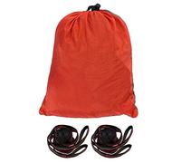 CUOFYUNL Cama Colgante portátil para Acampar, Viaje, Doble Hamaca con Correa para árbol (Gris y Naranja)