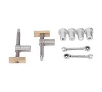 CUOFYUNL Clip de escritorio para carpintería de 19 mm, acero inoxidable, latón, tope para banco, banco de trabajo, clip de fijación rápida (perro de banco plateado)