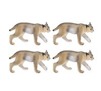 CUOFYUNL Estatuilla de Animal Lynx de PVC, Modelo de Animales Salvajes realistas, colección de Juguetes, de cumpleaños para niños pequeños